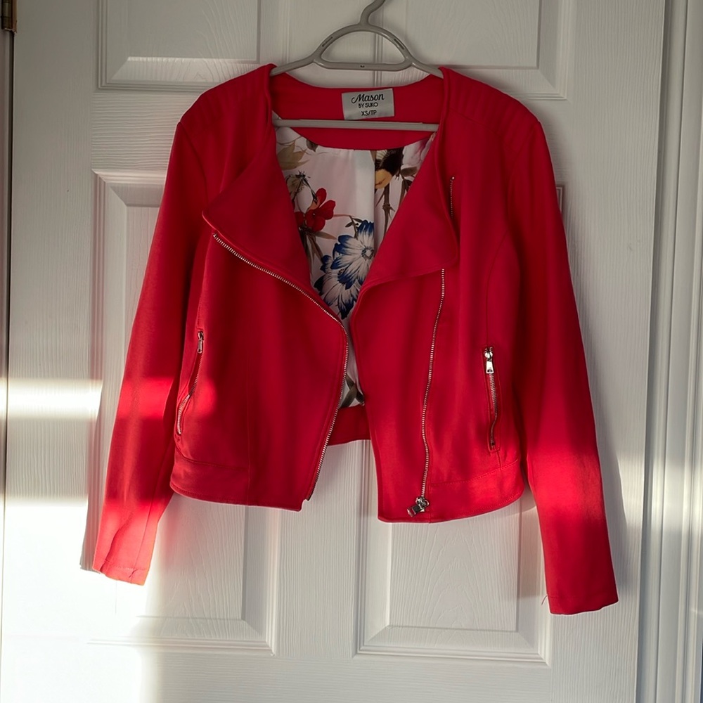 Women’s XS orange moto jacket